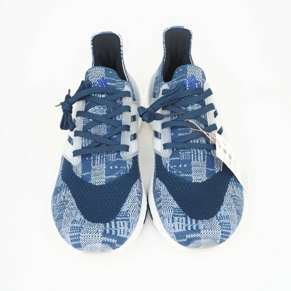 Adidas Running Ultraboost 21 Primeblue Blue Sashiko Men's Shoes FX7729 New - Picture 4 of 12